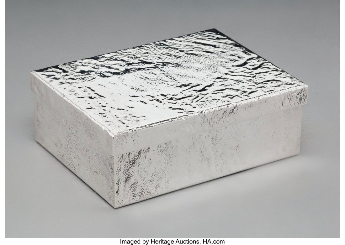 A Tiffany & Co. Silver Samorodok Cigarette Box, (1 of 3)
