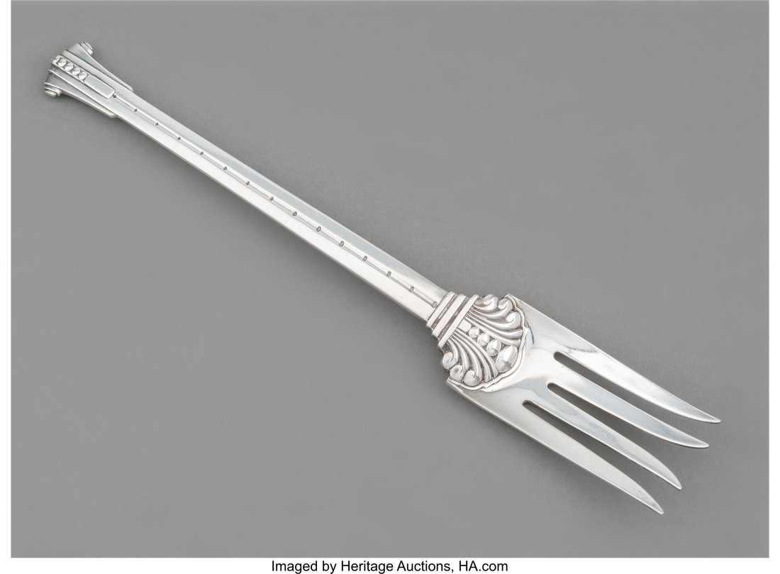 A Tiffany & Co. Art Deco Silver Serving Fork, Ne (1 of 3)
