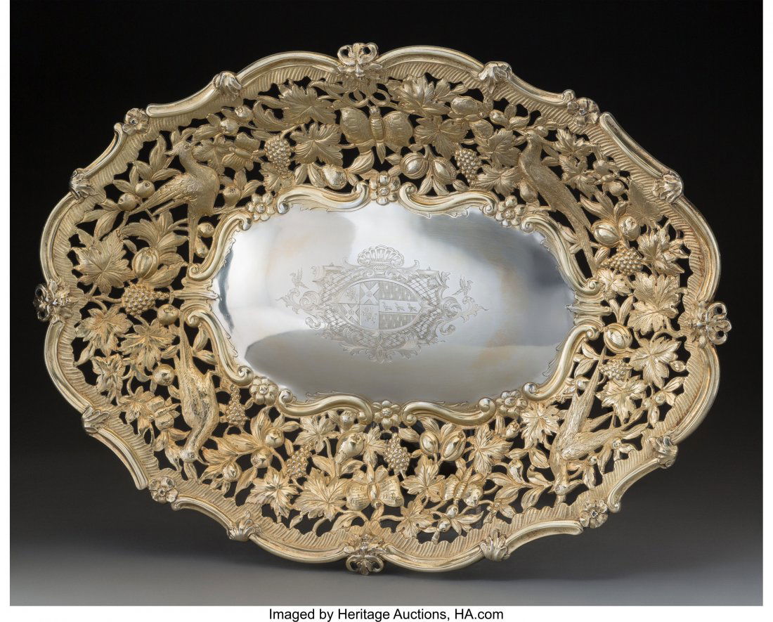 A Large William Frisbee Partial Gilt Silver Cent (1 of 3)