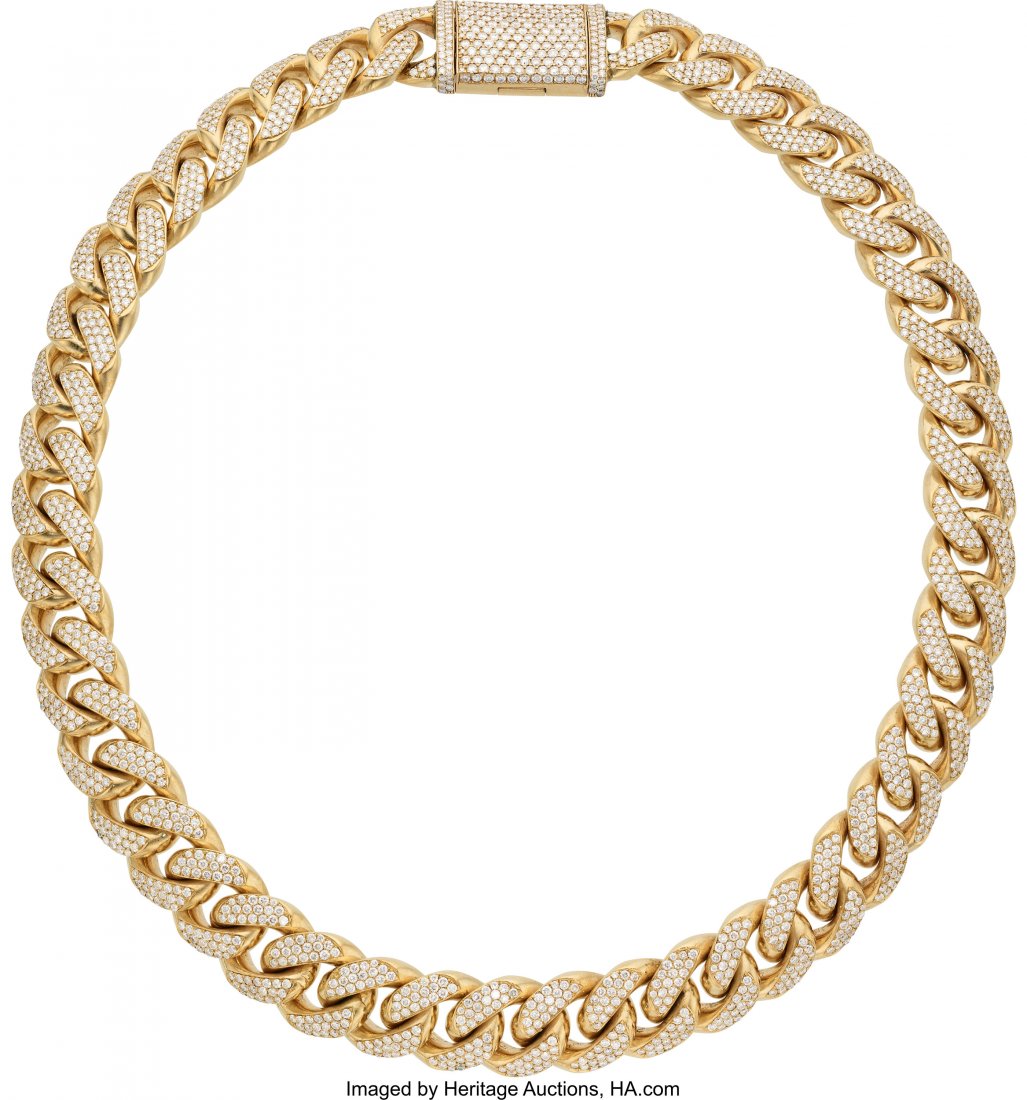 Diamond, Gold Necklace   The curb link necklace (1 of 1)