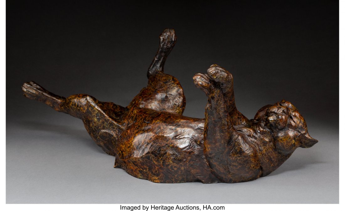 Dan Ostermiller (American, b. 1956) Cat, 1996 Br: Dan Ostermiller (American, b. 1956)Cat,&nbsp;1996Bronze with brown pati