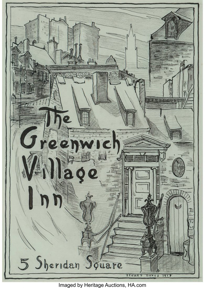 Stuart Davis (American, 1892-1964) The Greenwich: Stuart Davis (American, 1892-1964)The Greenwich Village Inn, 1918Crayon, go