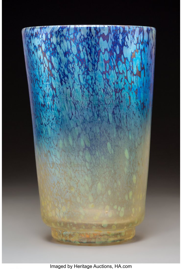 Loetz Glass Papillon Vase Circa 1898. Ht. 10-1/4: <!-- Begin Description --> <div style="font-family: Arial, Verdana, Helvetica; font-size: 12pt; margin: 10px 25px 10px 25px;"> <B>Loetz Glass&nbsp;</B></I><B>&l
