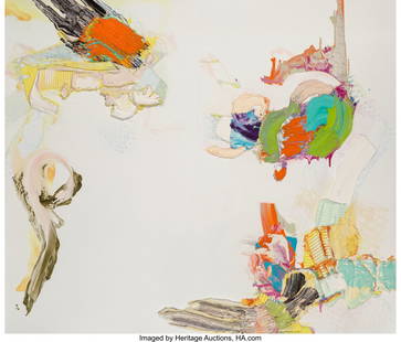 Pia Fries (b. 1955) Blitzing, 2001 Oil on wood 6: Pia Fries (b. 1955) Blitzing, 2001 Oil on wood 67 x 78-3/4 inches (170.2 x 200.0 cm) Signed, titled, and dated on the reverse: Pia Fries / 2001 / Blitzing PROVENANCE: The artist; James Kelly Contempor
