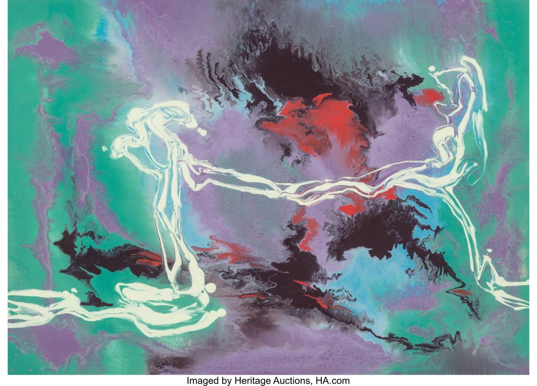 Raymond Jonson (1891-1982) Oil No. 1, 1960 Oil o: Raymond Jonson (1891-1982) Oil No. 1, 1960 Oil on Masonite 20 x 28 inches (50.8 x 71.1 cm) Signed on the reverse: Oil No. 1 - 1960 / Jonson PROVENANCE: The artist; Private collection, Albuquerque, New