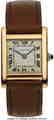 54056: Cartier, 18k Yellow Gold Tank, JLC Cal. P838, Pe