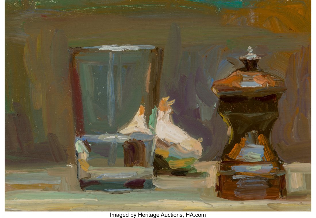 Jacob Collins (American, b. 1964) Group of Three: Jacob Collins (American, b. 1964) Group of Three Still Lifes (3 works), 1992 Oil on canvas, each 20 x 25 inches (50.8 x 63.5 cm) One initialed and dated lower right PROVENANCE: Salander-O'Reilly Galle