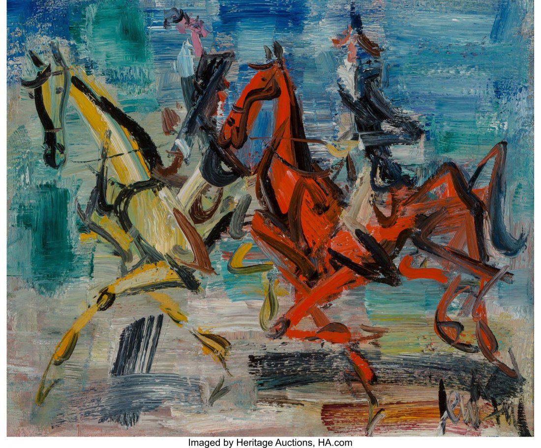 Gen Paul (American, 1895-1975) Cavalier Oil on c: Gen Paul (American, 1895-1975) Cavalier Oil on canvas 15-1/4 x 18-1/4 inches (38.7 x 46.4 cm) Signed lower right: Gen Paul Signed on the reverse: Gen / Paul HID03101242017