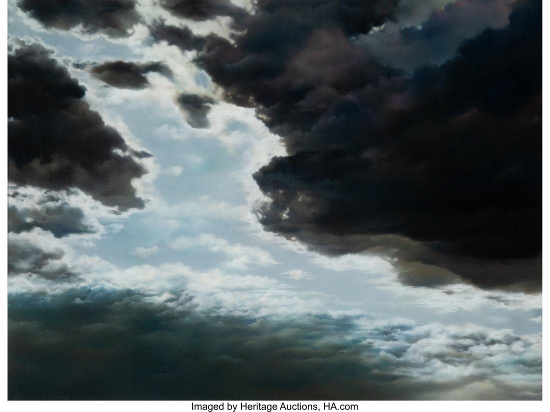Manon Catherine Cleary (American, 1942-2011) Rol: Manon Catherine Cleary (American, 1942-2011) Rolling Storm, 1984 Pastel on paper 19-1/4 x 25-1/2 inches (48.9 x 64.8 cm) Signed and dated lower left: Manon Cleary 5/84 PROVENANCE: Harris Gallery, Hous