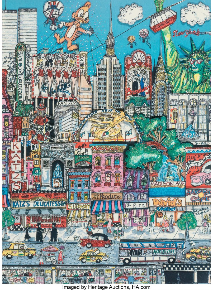 Charles Fazzino (American, b. 1955) New York Cit: Charles Fazzino (American, b. 1955) New York City Mixed media pop-up collage 8 x 6 inches (20.3 x 15.2 cm) (image) Ed. 164/200 Signed, titled, and numbered in ink along lower edge HID03101242017