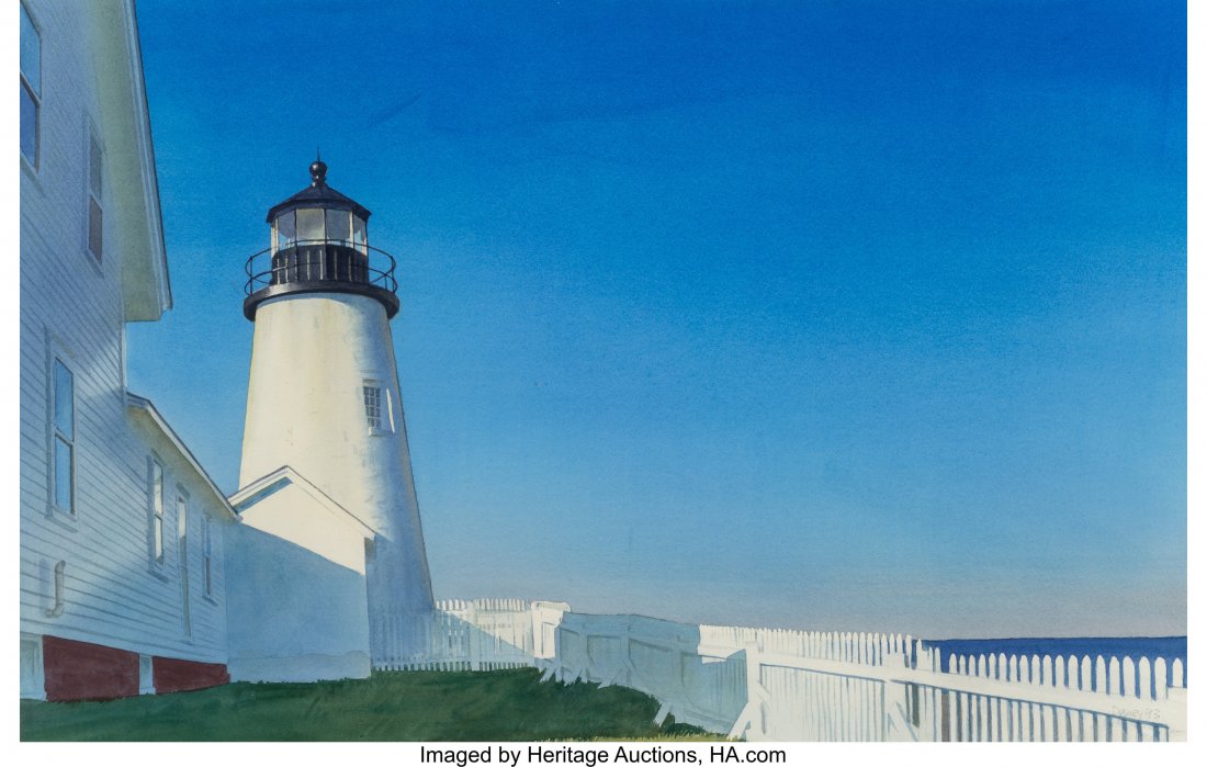 David Dewey (American, b. 1946) Permaquid Point,: David Dewey (American, b. 1946) Permaquid Point, 1993 Watercolor on paper 17-1/2 x 27-1/2 inches (44.5 x 69.9 cm) Signed and dated lower right: Dewey 93 HID03101242017