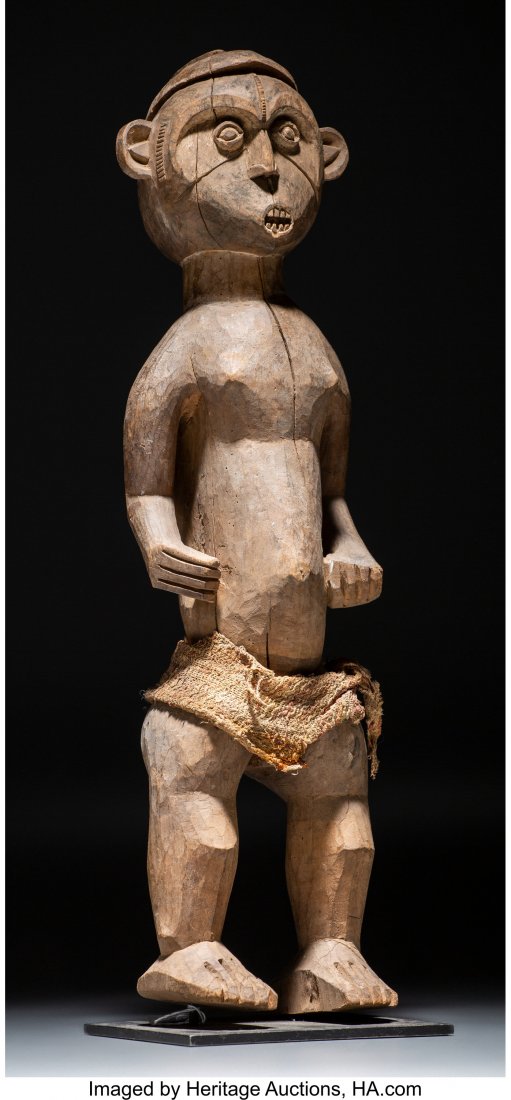 A Nigerian Standing Male Figure Provenance: Dr: A Nigerian Standing Male Figure Provenance: Dr. & Mrs. John Finley Height: 23 inches HID03101242017