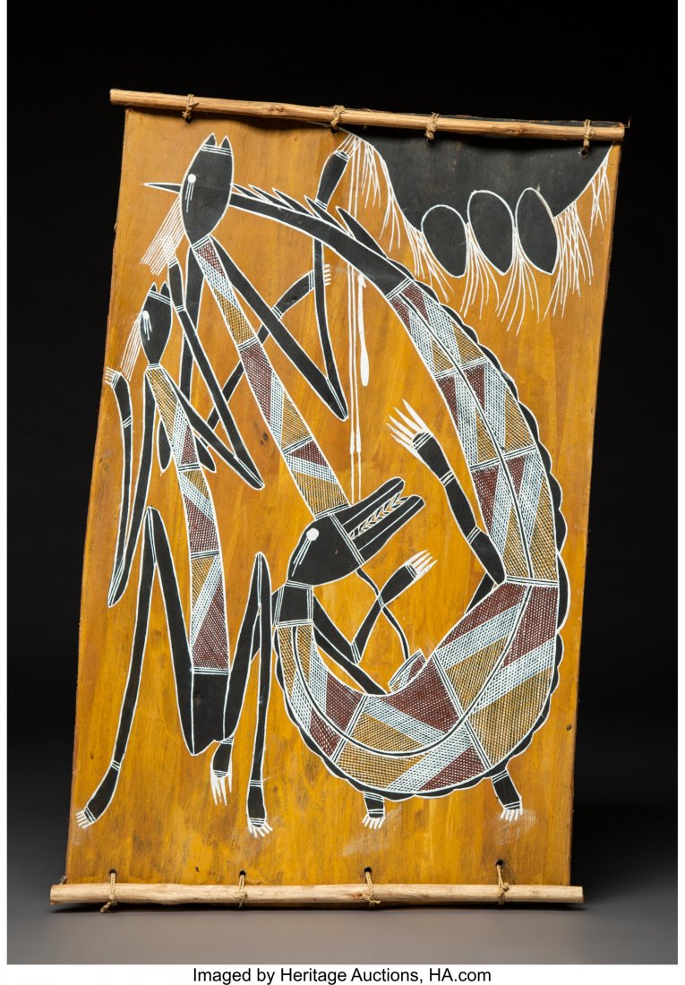 Greg Wood Namanjwarre - Salt Water Crocodile: Greg Wood Namanjwarre - Salt Water Crocodile Dimensions: 31 ½ x 20 ¾ inchesHID03101242017