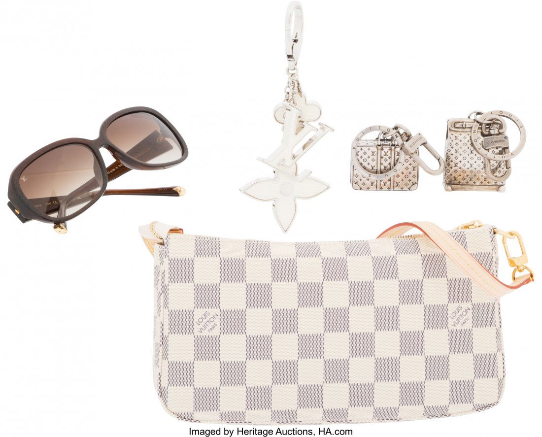 Louis Vuitton Set of Five: Damier Azur Pochette, (1 of 2)