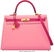 16010: Hermès 35cm Rose Confetti & Rose Tyrien E