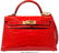 16012: Hermès 20cm Shiny Geranium Alligator Mini