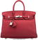 16019: Hermès 25cm Rouge Grenat Swift Leather Bi