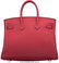 16019: Hermès 25cm Rouge Grenat Swift Leather Bi - 2