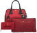 16024: Prada Set of Three: Red Top Handle Bag, Clutch &