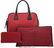 16024: Prada Set of Three: Red Top Handle Bag, Clutch & - 2