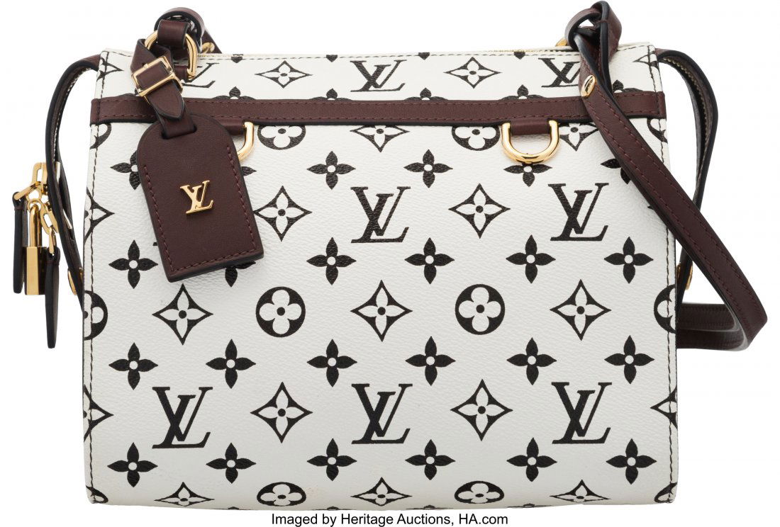 Louis Vuitton Black & White Monogram Coated Canv (1 of 2)