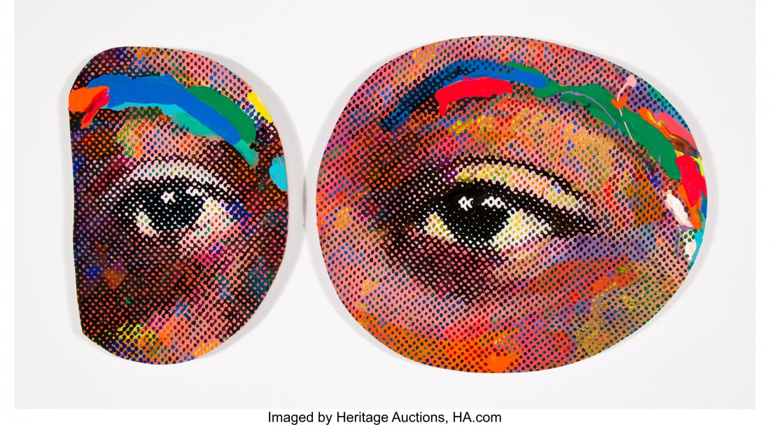 Paul Insect (British, b. 1971) LA., diptych, 201: Paul Insect (British, b. 1971) LA., diptych, 2018 Acrylic on panel 12 x 14 inches (30.5 x 35.6 cm) (largest) Signed, dated, and titled to the reverse: LA. 1 Paul Insect 2018. HID03101242017