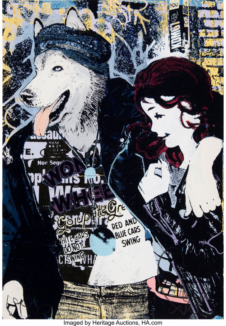 FAILE (American, 20th Century) Wonder Wheel, 201: FAILE (American, 20th Century) Wonder Wheel, 2017 Acrylic and screenprint on paper 25 x 19-1/2 inches (63.5 x 49.5 cm) Signed in pencil along lower edge, with artist's blindstamp, with stamped numberi