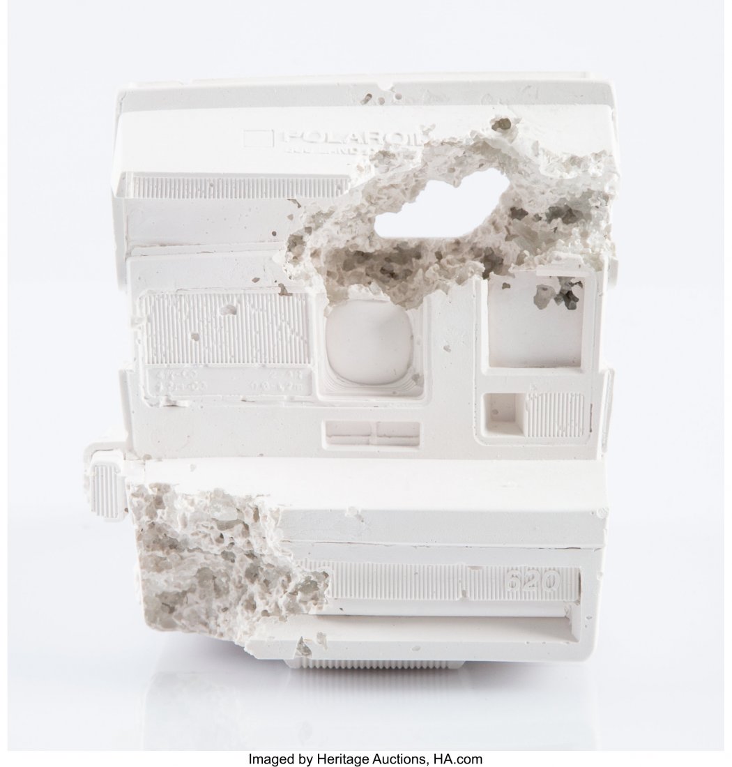 Daniel Arsham (American, b. 1980) Polaroid (FR-0: Daniel Arsham (American, b. 1980) Polaroid (FR-06), 2016 Plaster with glass fragments 5-3/4 x 5 x 5-1/2 inches (14.6 x 12.7 x 14 cm) Ed. 92/500 Produced by Arsham Studios, New York HID03101242017