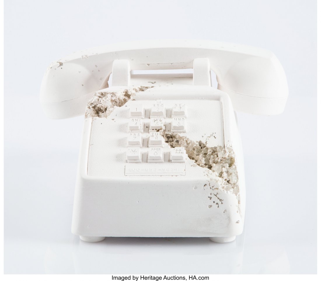 Daniel Arsham (American, b. 1980) Telephone (FR-: Daniel Arsham (American, b. 1980) Telephone (FR-05), 2016 Plaster with glass fragments 9 x 8-3/8 x 4-3/4 inches (22.9 x 21.3 x 12.1 cm) Ed. 488/500 Published by Arsham Studios, New York HID03101242017