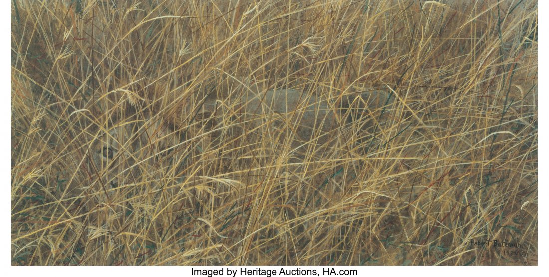 Robert McLellan Bateman (Canadian, b. 1930) Eyes: Robert McLellan Bateman (Canadian, b. 1930) Eyes in the Grass Lithograph in colors on paper 10 x 19-1/2 inches (25.4 x 49.5 cm) (image) Ed. 137/950 Signed and numbered in pencil in lower margin HID031