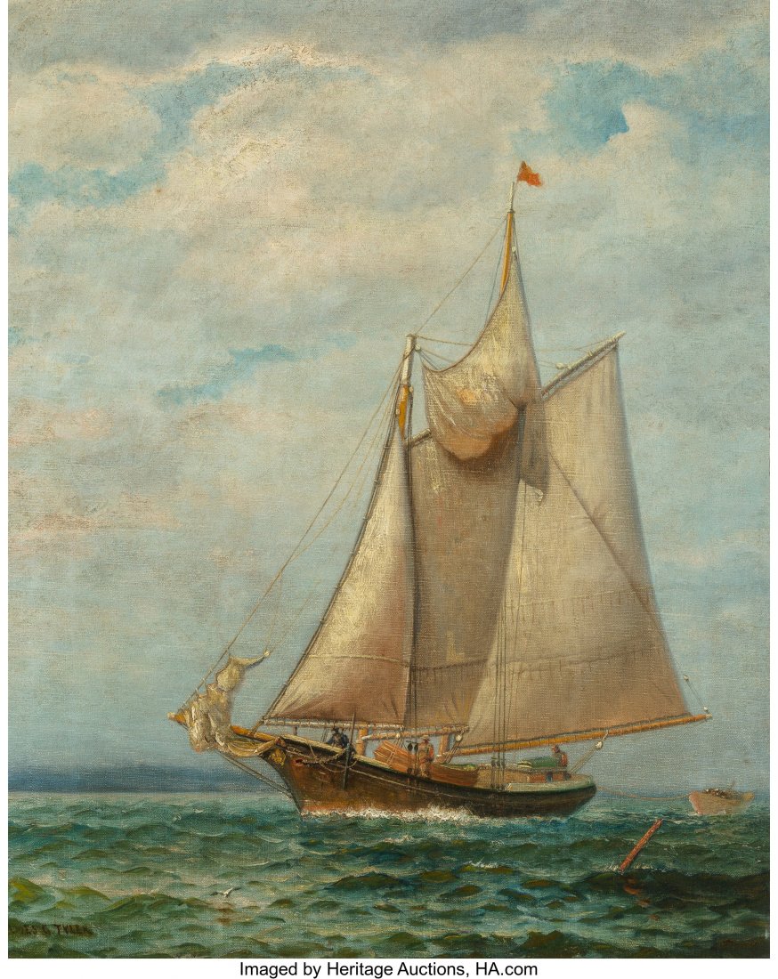 James Gale Tyler (American, 1855-1931) At Sea Oi: James Gale Tyler (American, 1855-1931) At Sea Oil on canvas 30-1/2 x 24-1/4 inches (77.5 x 61.6 cm) Signed lower left: James G. Tyler HID03101242017