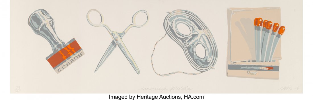 Don Nice (b. 1932) Censorship, 1978 Lithograph i: Don Nice (b. 1932) Censorship, 1978 Lithograph in colors on wove paper 12 x 38 inches (30.5 x 96.5 cm) (sheet) Ed. 79/144 Signed, numbered, dated, and titled in pencil along lower edge HID03101242017