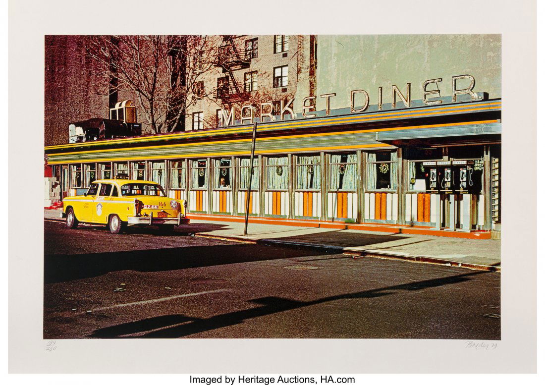 John Baeder (b. 1938) Market Diner, from the Cit: John Baeder (b. 1938) Market Diner, from the City Scapes Portfolio, 1979 Serigraph in colors on Somerset paper 22 x 30 inches (55.9 x 76.2 cm) (sheet) Ed. 133/250 (there were also 30 artist's proofs)