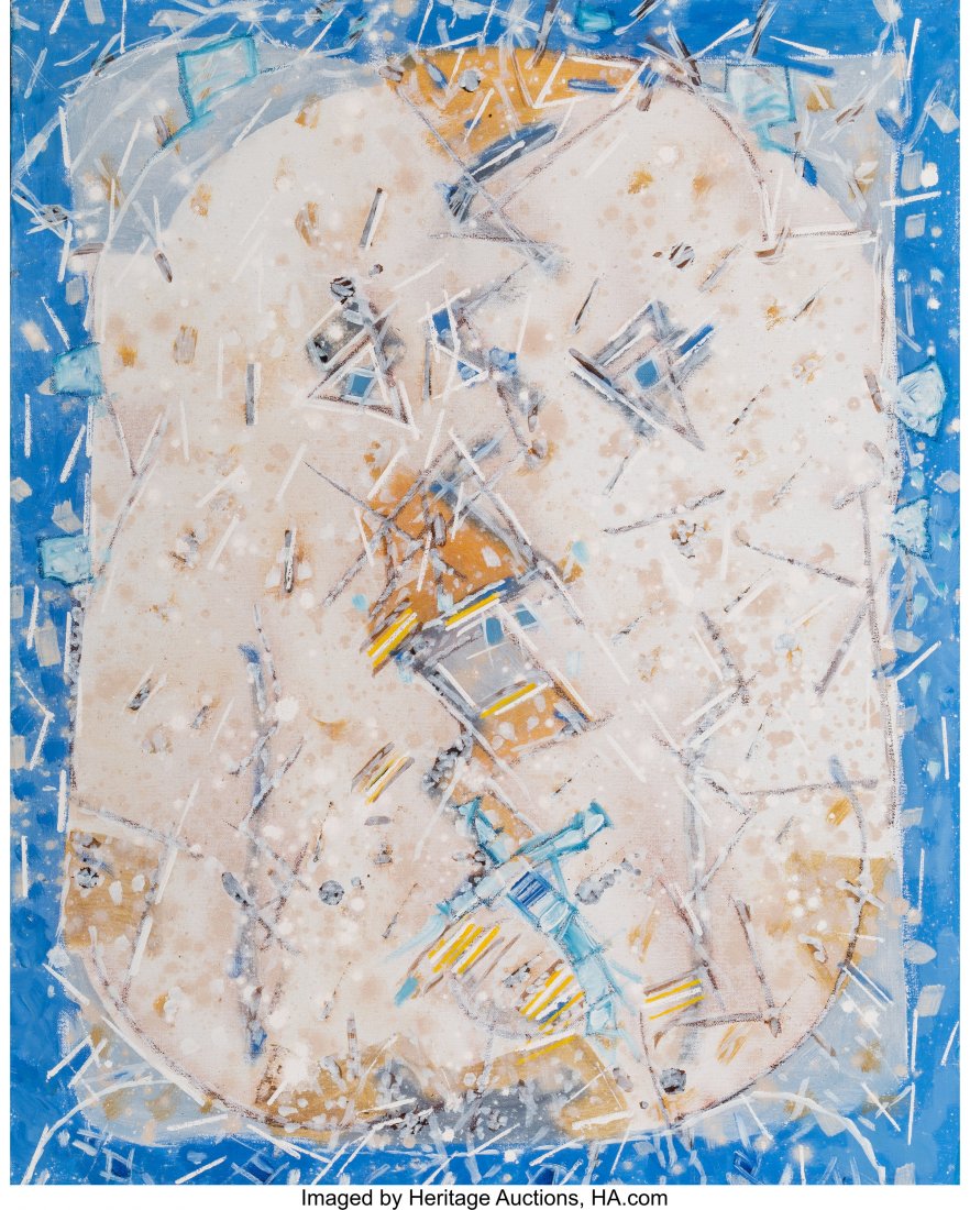 Lee Mullican (American, 1919-1998) Watching Head: Lee Mullican (American, 1919-1998) Watching Head, 1983 Oil on canvas 30 x 24 inches (76.2 x 61.0 cm) Signed, dated, titled, and inscribed on the reverse: "Watching Head" / Lee Mullican / 10-'83 / Taos