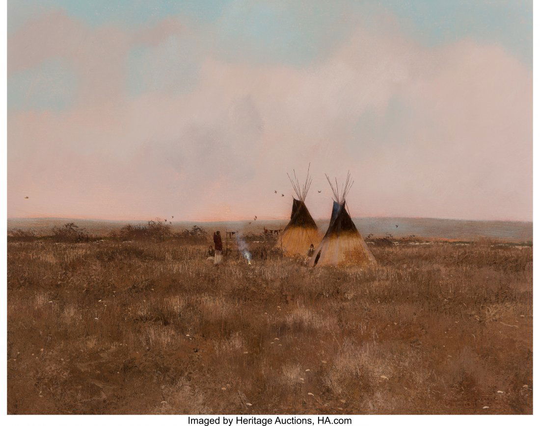 Douglas Ricks (American, 1954-2003) Teepees at S (1 of 2)