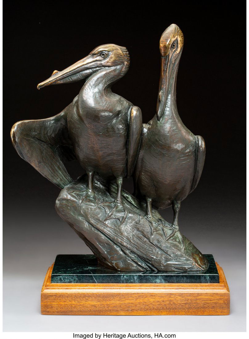 Kent Ullberg (American, b. 1945) Pelicans Bronze (1 of 3)