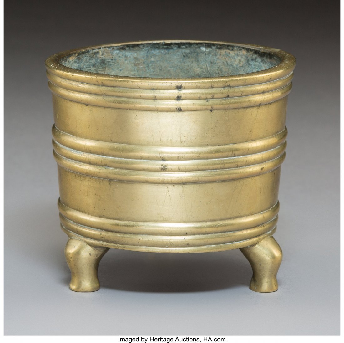 A Chinese Bronze Tripod Censer, Qing Dynasty Mar (1 of 3)
