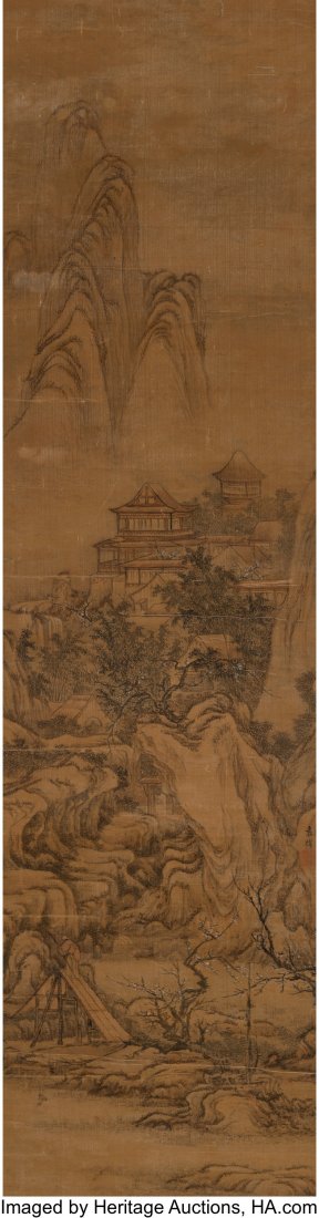 Yuan Yao (Chinese, Qing Dynasty) Landscape Hangi (1 of 2)