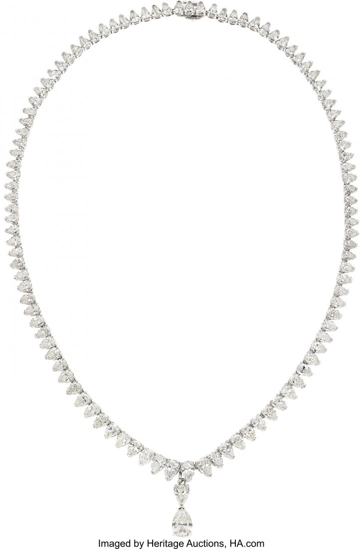 Diamond, Platinum Necklace  The detachable penda (1 of 2)