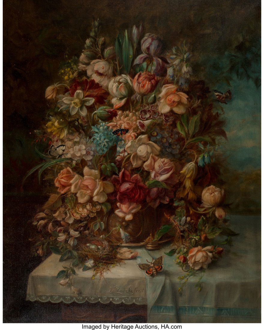 Hans Zatzka (Austrian, 1859-1945) Floral still l (1 of 3)