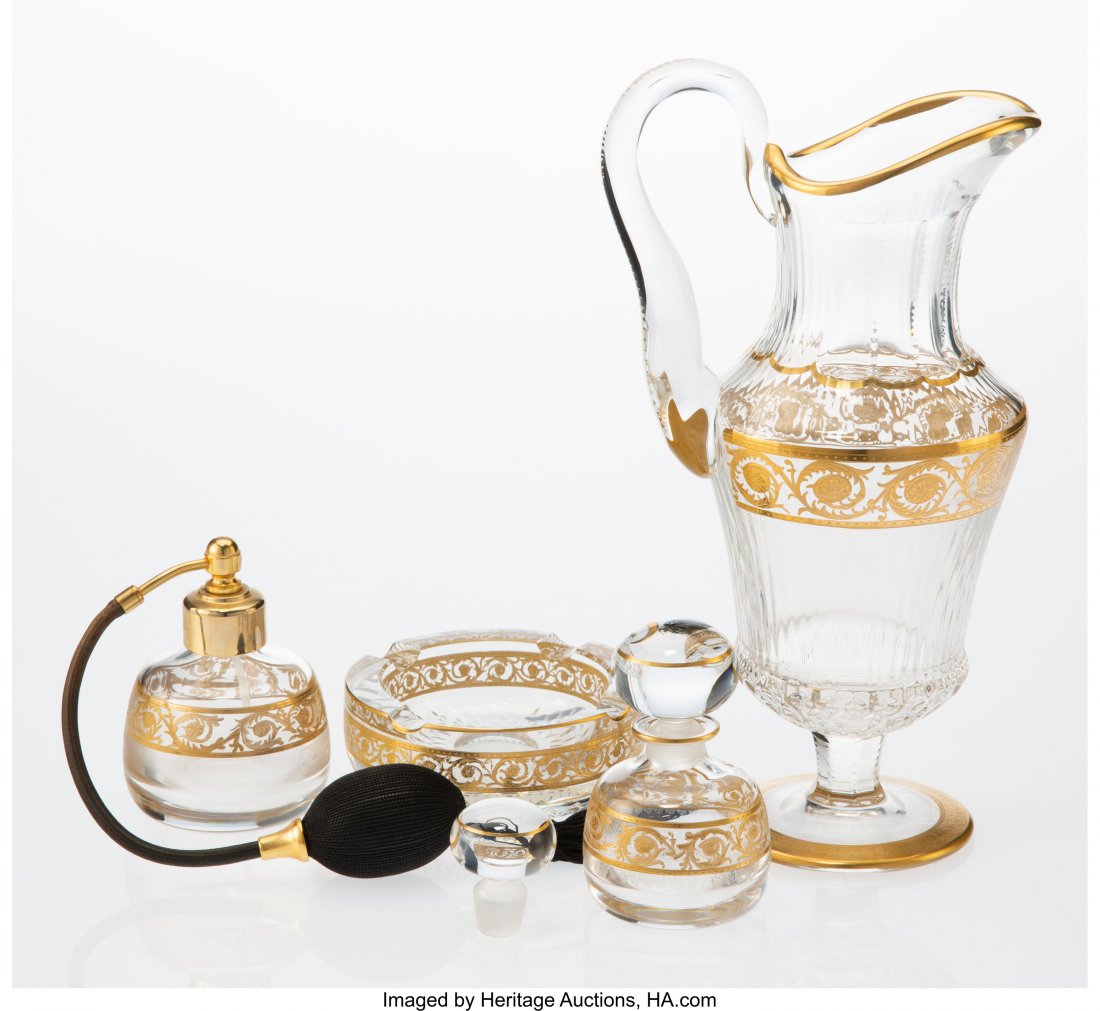 A Group of Four St. Louis Thistle Pattern Partia (1 of 3)