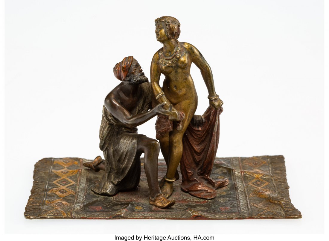 A Vienna Cold Painted Bronze Harem Dancer and At (1 of 1)