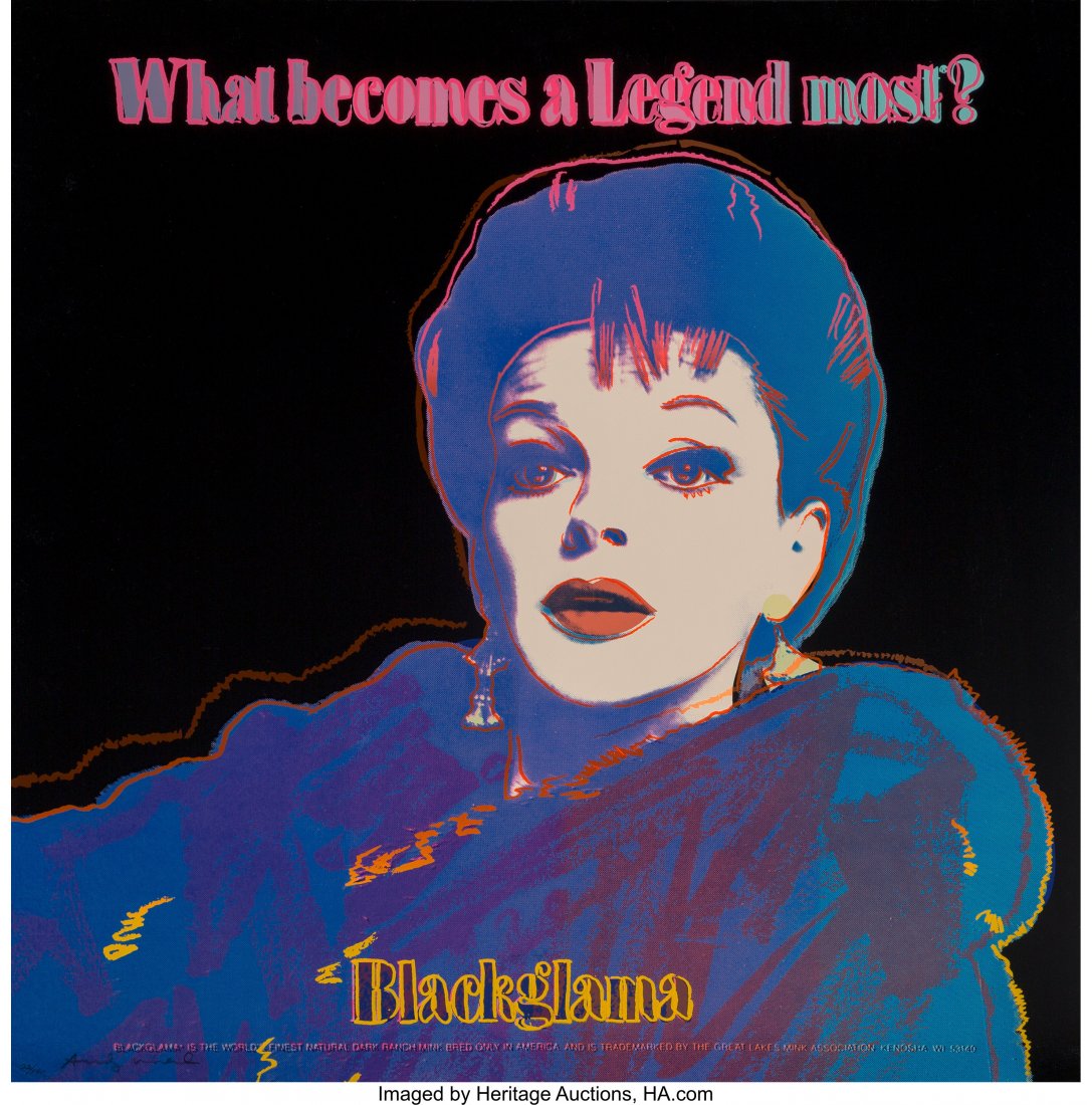 Andy Warhol (1928-1987) Blackglama (Judy Garland: Andy Warhol (1928-1987) Blackglama (Judy Garland), from Ads, 1985 Screenprint in colors on Lenox Museum Board 38 x 38 inches (96.5 x 96.5 cm) (sheet) Ed. 22/190 (there were also 20 artist's proofs) Si
