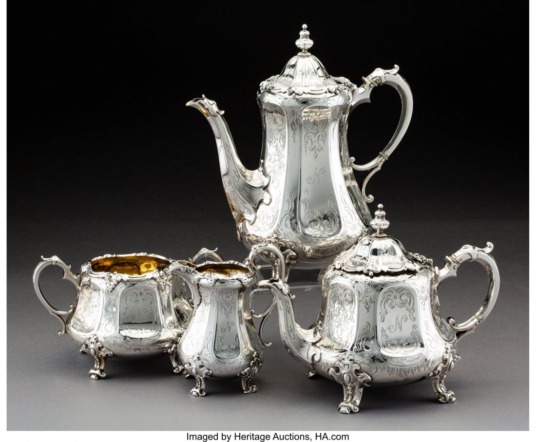 A Four-Piece Edward, John, & William Barnard Sil (1 of 3)