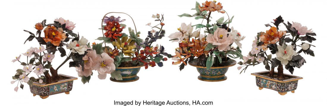 A Group of Four Chinese Hardstone and Jade Topia (1 of 1)