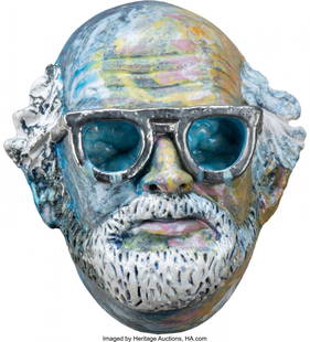 Robert Arneson (1930-1992) Self Portrait, 1991 G: Robert Arneson (1930-1992) Self Portrait, 1991 Glazed ceramic 13 x 13 x 4 inches (33.0 x 33.0 x 10.2 cm) Signed and dated on the reverse: Arneson 11-91 PROVENANCE: Collection of Russ Solomon, Tower Re