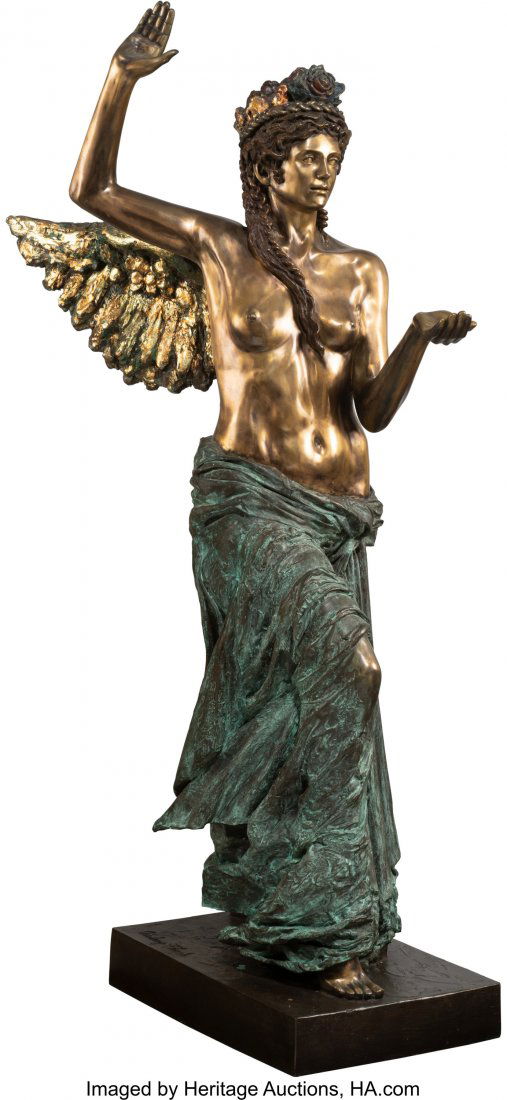Audrey Flack (b. 1931) Islandia, Goddess of the: Audrey Flack (b. 1931) Islandia, Goddess of the Healing Waters, 1988 Gilded bronze with patina 66-1/2 x 26 x 38 inches (168.9 x 66.0 x 96.5 cm) Ed. 2/6 PROVENANCE: The artist; Louis K. Meisel Gallery,