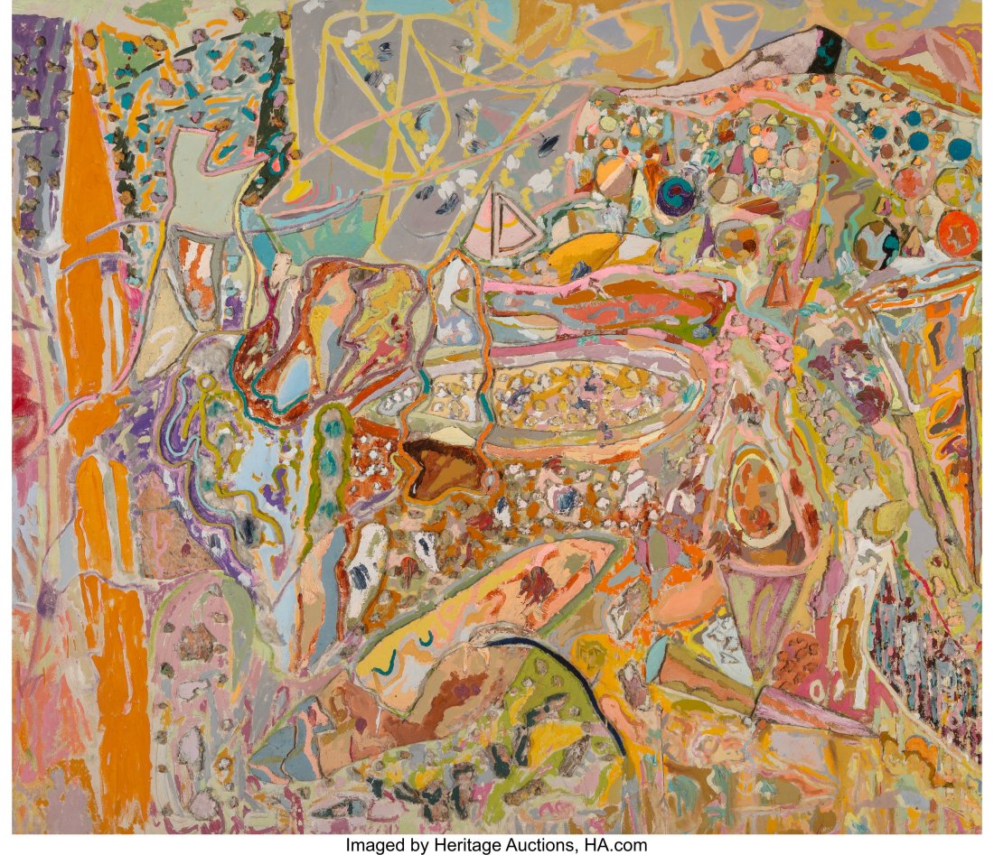Larry Poons (b. 1937) A Fortune of Solitude, 200: Larry Poons (b. 1937) A Fortune of Solitude, 2001 Mixed media on canvas 80-3/4 x 93-1/2 inches (205.1 x 237.5 cm) Signed, titled, and dated on the reverse: Larry Poons / 2001 / A Fortune in Solitude P