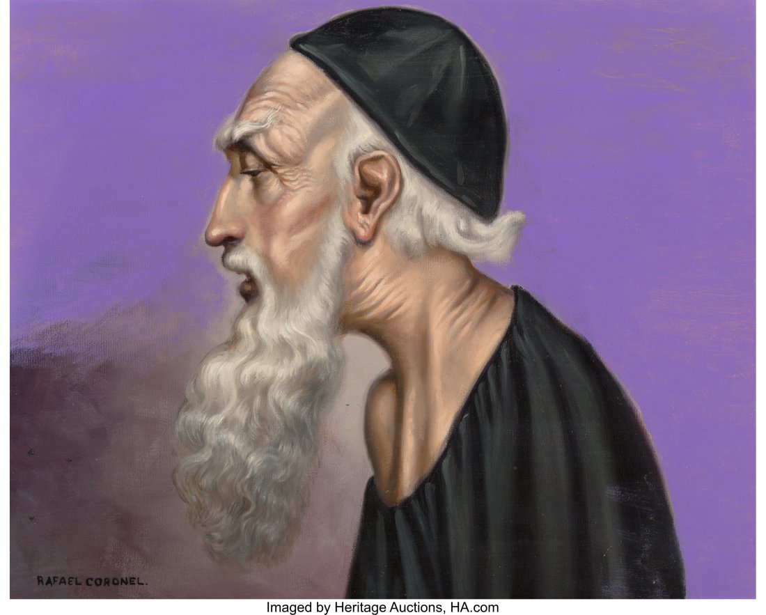 Rafael Coronel (1932-2019) Untitled (Purple Head: Rafael Coronel (1932-2019) Untitled (Purple Head), 1975 Oil on canvas 23 x 29 inches (58.4 x 73.7 cm) Signed lower left: Rafael Coronel Signed and dated on the stretcher: Rafael Coronel 1976 PROVENANC