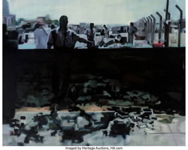 Yang Shaobin (b. 1963) Untitled, 2006 Oil on can: Yang Shaobin (b. 1963) Untitled, 2006 Oil on canvas 47-1/4 x 49-1/4 inches (120.0 x 125.1 cm) Signed, dated, and inscribed on the reverse: 2006 / [...] / [...] / Yang Shaobin PROVENANCE: Private colle